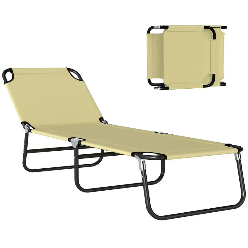 Outsunny Folding Chaise Lounge Pool Chairs, Outdoor Sun Tanning Chairs with 5-Level Reclining Back, Steel Frame for Beach, Yard, Patio, Beige
Outsunny Folding Chaise Lounge Pool Chairs, Outdoor Sun Tanning Chairs with 5-Level Reclining Back, Steel Frame for Beach, Yard, Patio, Beige