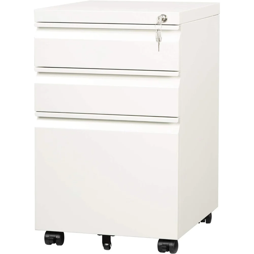 3-Drawer Mobile File Cabinet (Under Office Desk), Assembled Except Casters, Fits Letter/Standard Sizes, White
3-Drawer Mobile File Cabinet (Under Office Desk), Assembled Except Casters, Fits Letter/Standard Sizes, White