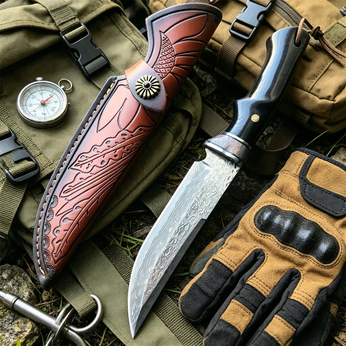 High Hardness VG10 Damascus Drop Point Blade Ebony Handles Pocket Knife Camping EDC Bushcraft Outdoor Survival Utility Tools
High Hardness VG10 Damascus Drop Point Blade Ebony Handles Pocket Knife Camping EDC Bushcraft Outdoor Survival Utility Tools