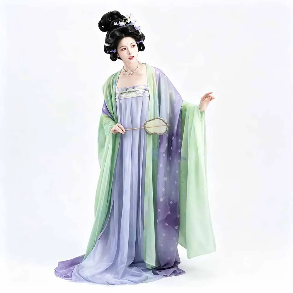 Women's Tang Dynasty Style Hanfu Dress -Traditional Chinese Embroidered Purple-green Hanfu Suits Halloween Fairy Cosplay Costume
Women's Tang Dynasty Style Hanfu Dress -Traditional Chinese Embroidered Purple-green Hanfu Suits Halloween Fairy Cosplay Costume