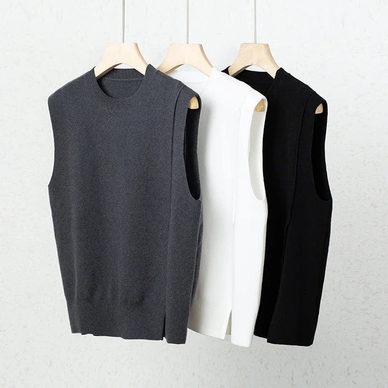 Washable Wool Blend Front And Back Slit Knitted Vest Women, New Autumn Style,, Layered Loose Top
Washable Wool Blend Front And Back Slit Knitted Vest Women, New Autumn Style,, Layered Loose Top