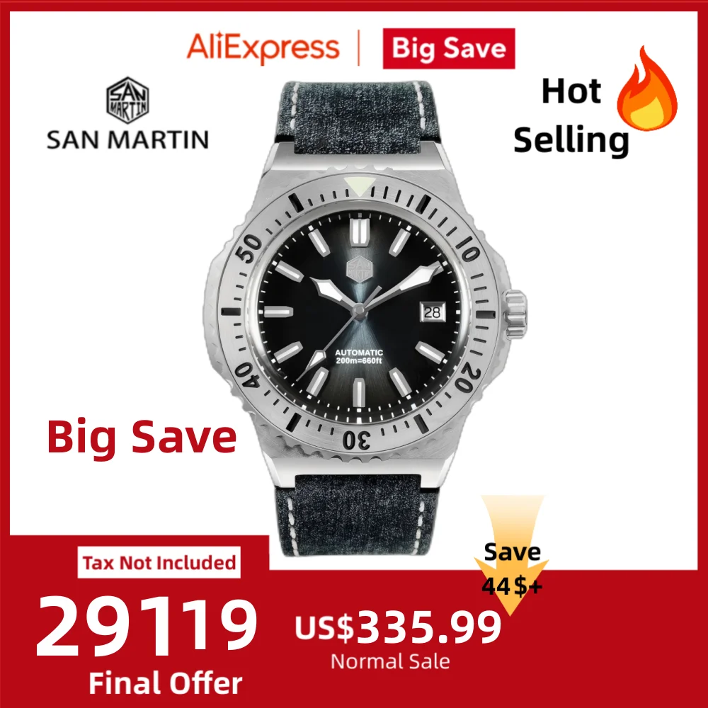San Martin 44 мм ретро дайверские роскошные сапфировые часы PT5000 SW200 автоматические механические наручные мужские часы 20 бар водонепроницаемые светящиеся SN0055
San Martin 44 мм ретро дайверские роскошные сапфировые часы PT5000 SW200 автоматические механические наручные мужские часы 20 бар водонепроницаемые светящиеся SN0055