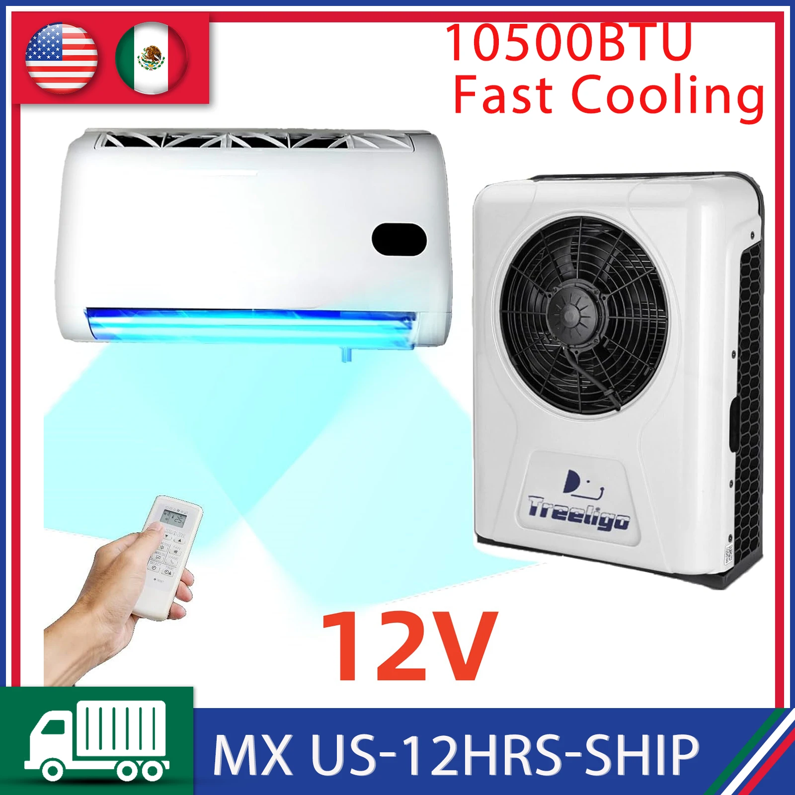 Aspligo 12V 10500btu Parking Air Conditioner 24V Refrigeration Large Air Volume Split Air Conditioning for Truck Caravan Camper
Aspligo 12V 10500btu Parking Air Conditioner 24V Refrigeration Large Air Volume Split Air Conditioning for Truck Caravan Camper