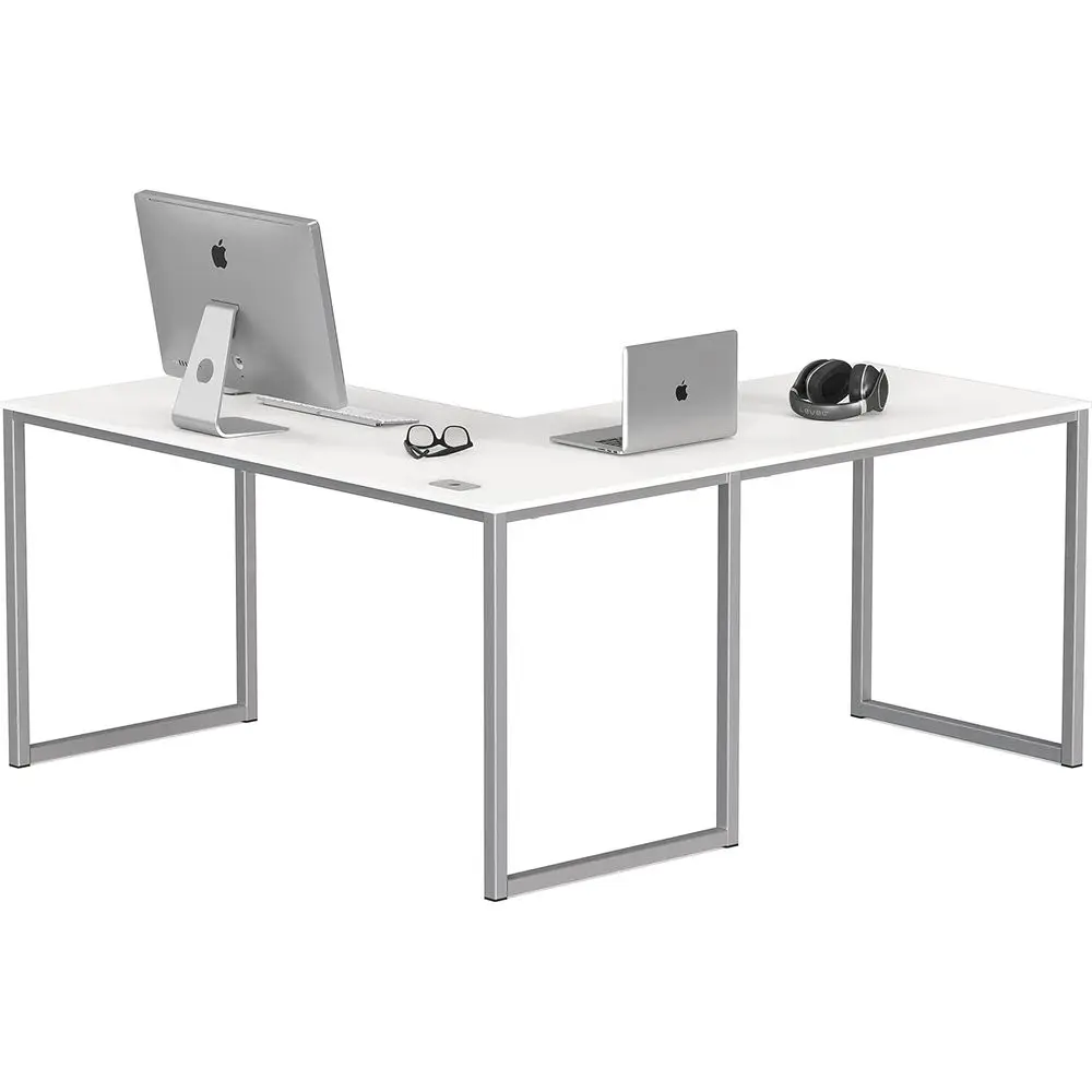 Mission 55 x 60 Inches L-Shape Home Oice Computer Desk, White
Mission 55 x 60 Inches L-Shape Home Oice Computer Desk, White
