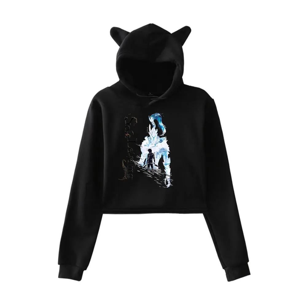 Solo Leveling Hoodie Vintage 90s Streetwear Merch Hoodies Sweatshirts for Girls Cat Ear Crop 
Solo Leveling Hoodie Vintage 90s Streetwear Merch Hoodies Sweatshirts for Girls Cat Ear Crop