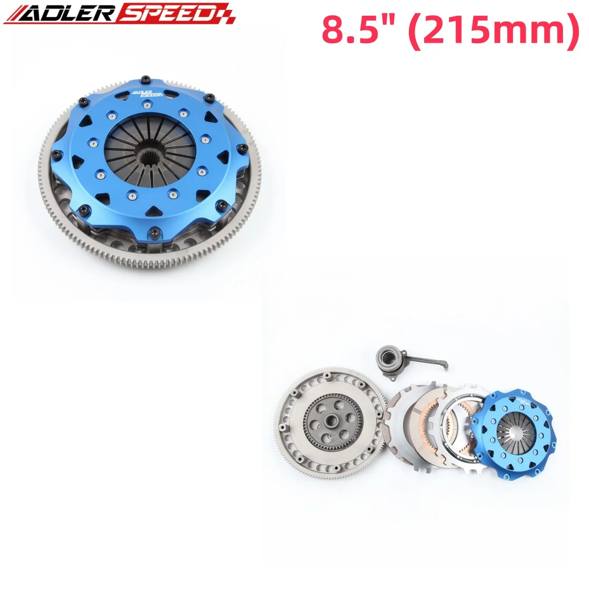 ADLERSPEED 8.5" (215mm) RACING CLUTCH TWIN DISC FOR FITS SEAT IBIZA (6L1)1.9 TDI / CUPRA RENGINE CODE: (ASZ, BLT, BPX, BUK
ADLERSPEED 8.5" (215mm) RACING CLUTCH TWIN DISC FOR FITS SEAT IBIZA (6L1)1.9 TDI / CUPRA RENGINE CODE: (ASZ, BLT, BPX, BUK