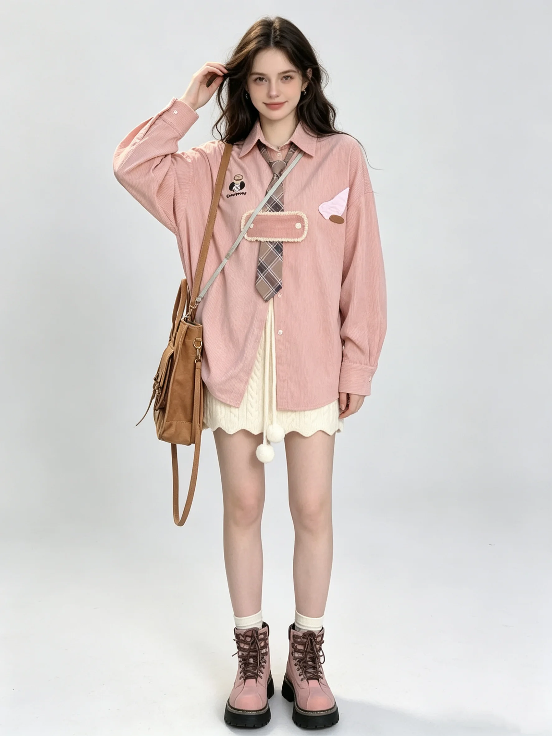 Women Pink Patchwork Shirts and Blouses Korean 2000s Harajuku 90s Vintage Elegant Streetwear Long Sleeve Two-tone Shirt Clothes
Women Pink Patchwork Shirts and Blouses Korean 2000s Harajuku 90s Vintage Elegant Streetwear Long Sleeve Two-tone Shirt Clothes