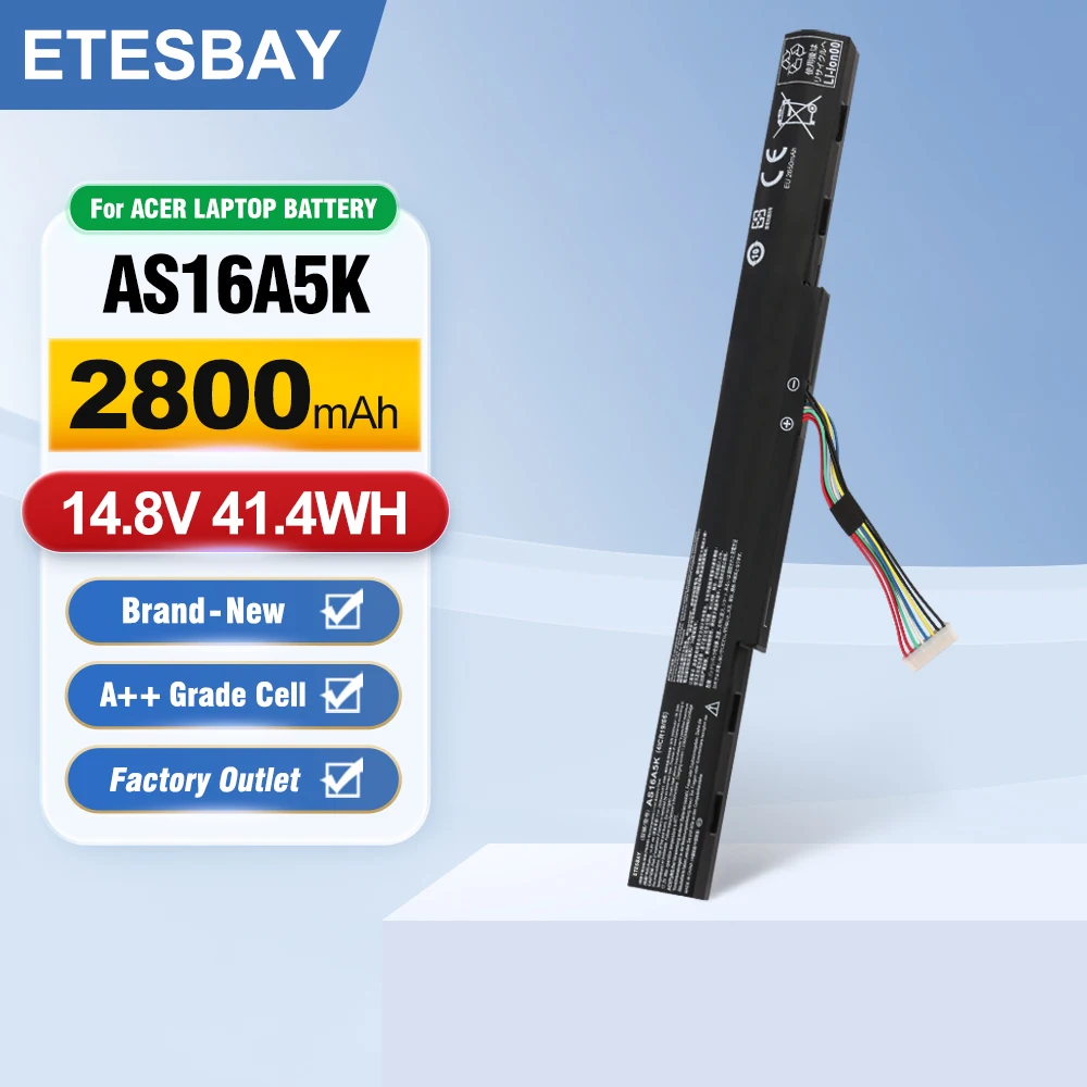 Аккумулятор для ноутбука ETESBAY AS16A5K для Acer Aspire E15 E5-475G 523G 573G 575G 774G
Аккумулятор для ноутбука ETESBAY AS16A5K для Acer Aspire E15 E5-475G 523G 573G 575G 774G