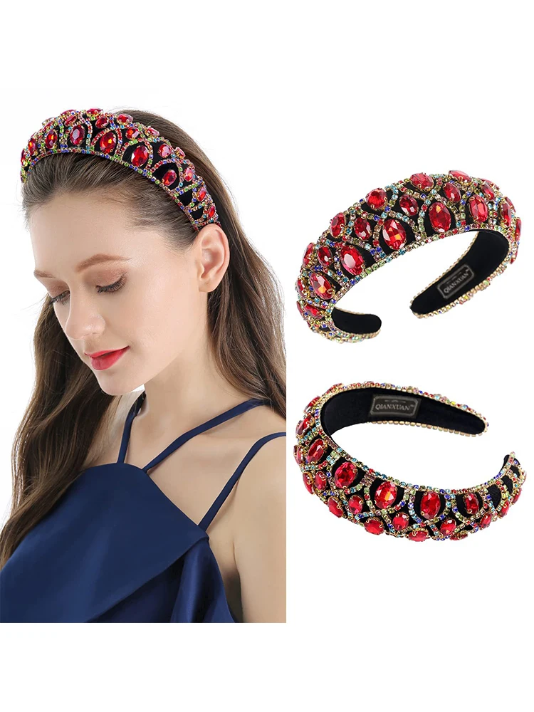 Large Silver Color Luxury Crystal Gem Headbands Padded Shiny Rhinestone Bridal Hairbands For Women Wedding Hair Accessories
Large Silver Color Luxury Crystal Gem Headbands Padded Shiny Rhinestone Bridal Hairbands For Women Wedding Hair Accessories