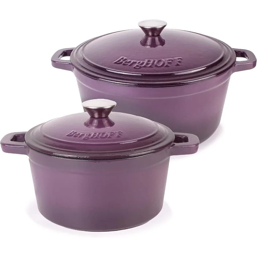 Neo 4Pc Enameled Cast Iron Cookware Set 3qt. 7qt. Dutch Ovens Matching Lid Fast Evenly Heat Oven Safe Purple
Neo 4Pc Enameled Cast Iron Cookware Set 3qt. 7qt. Dutch Ovens Matching Lid Fast Evenly Heat Oven Safe Purple