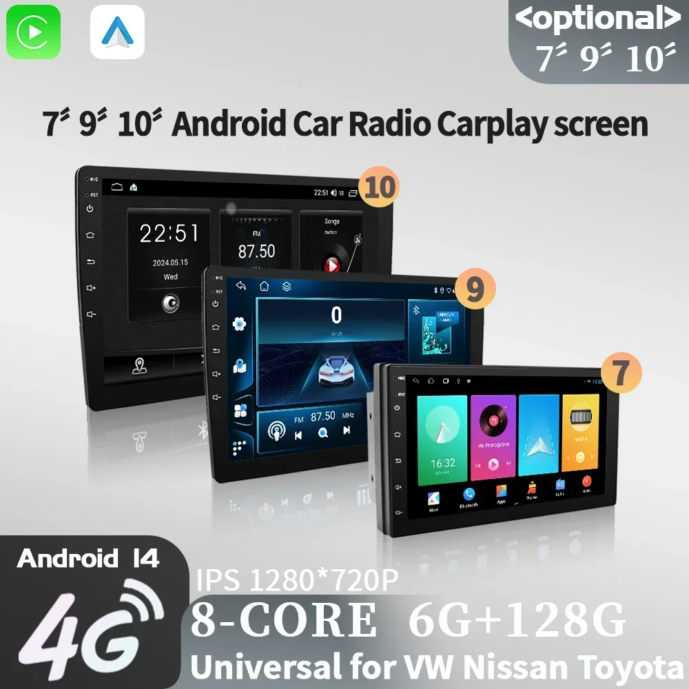 7" 9" 10" Inch Android Car Radio Carplay screen stereo GPS Wireless Bluetooth Car Radio Multimedia Universal Multimedia Player
7" 9" 10" Inch Android Car Radio Carplay screen stereo GPS Wireless Bluetooth Car Radio Multimedia Universal Multimedia Player