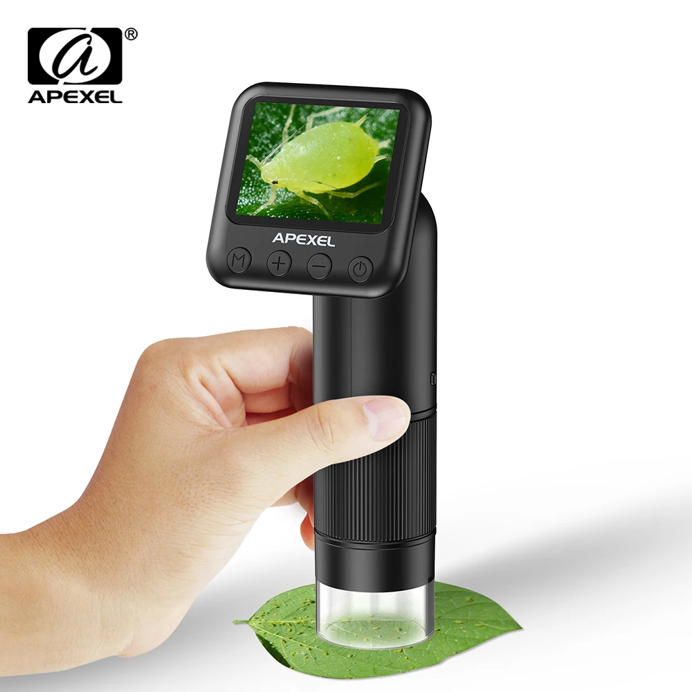 Цифровой микроскоп APEXEL 400-800X с ЖК-экраном, USB-микроскопы для пайки видео печатных плат, подарок для детей, обнаружение кожи
Цифровой микроскоп APEXEL 400-800X с ЖК-экраном, USB-микроскопы для пайки видео печатных плат, подарок для детей, обнаружение кожи