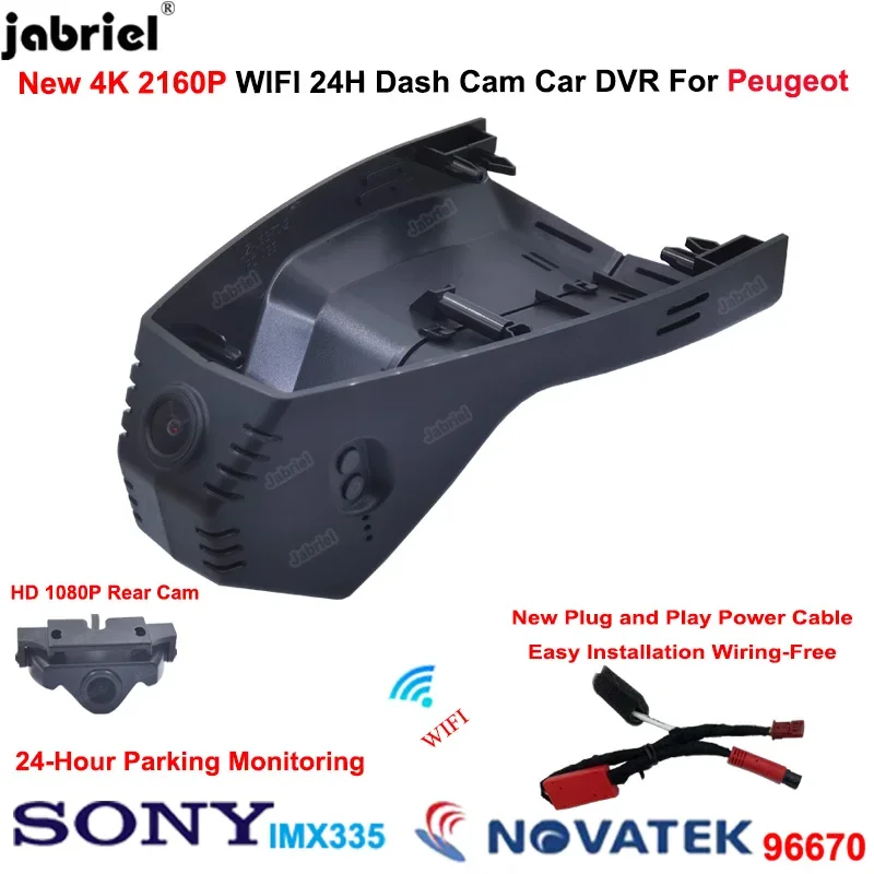 Jabriel 4K 2160P Wifi Car DVR Video Recorder For Peugeot 408 508L 360THP 400THP 2021 2022 2023 Dash Cam Front and Rear Camera
Jabriel 4K 2160P Wifi Car DVR Video Recorder For Peugeot 408 508L 360THP 400THP 2021 2022 2023 Dash Cam Front and Rear Camera