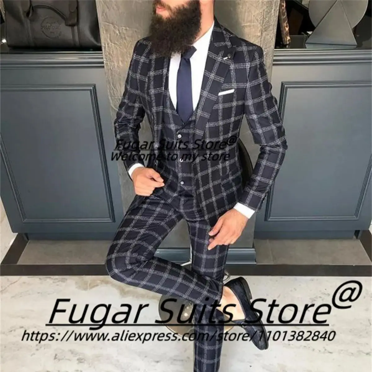 2024Classic Plaid Formal Men Suits Slim Fit Peak Lapel Groom Wedding Tuxedos 3 Pieces Sets Business Male Blazers Costume Homme
2024Classic Plaid Formal Men Suits Slim Fit Peak Lapel Groom Wedding Tuxedos 3 Pieces Sets Business Male Blazers Costume Homme