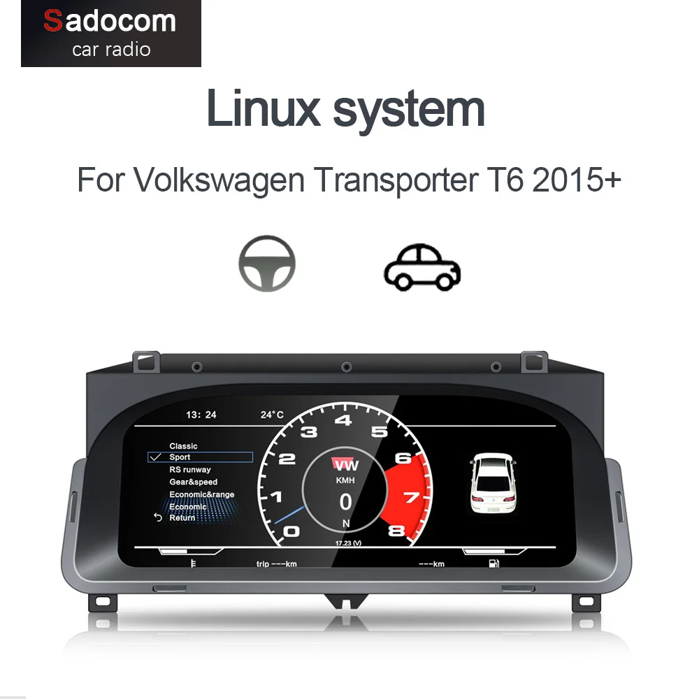 12.3“ Dashboard Instrument Car Digital Cluster Virtual Cockpit for Volkswagen Transporter T6 2015+ Screen Speedometer
12.3“ Dashboard Instrument Car Digital Cluster Virtual Cockpit for Volkswagen Transporter T6 2015+ Screen Speedometer