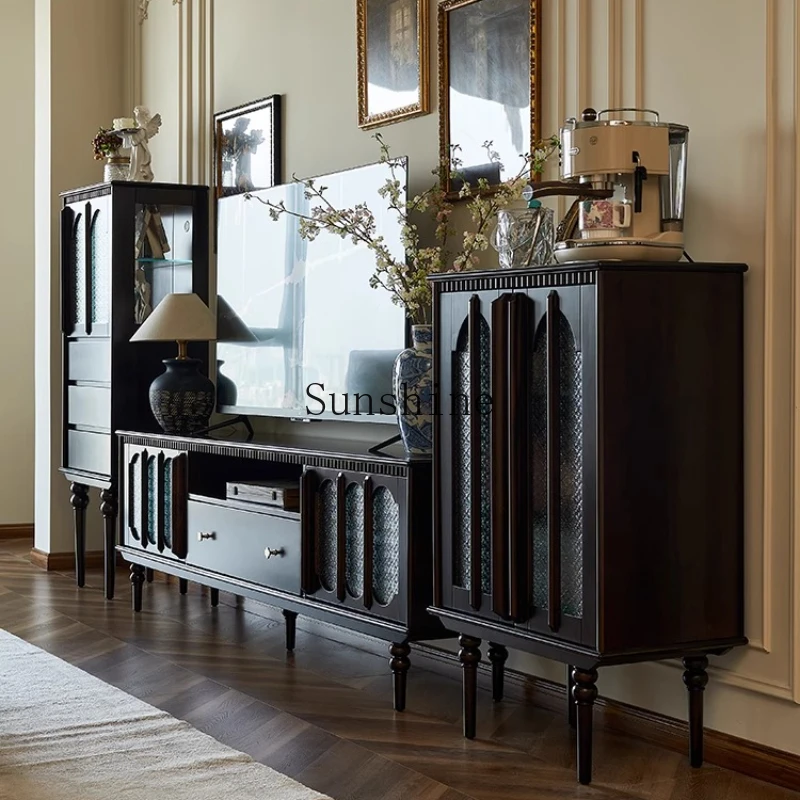 French retro light luxury pure solid wood dining side living room decoration storage display side cabinet
French retro light luxury pure solid wood dining side living room decoration storage display side cabinet
