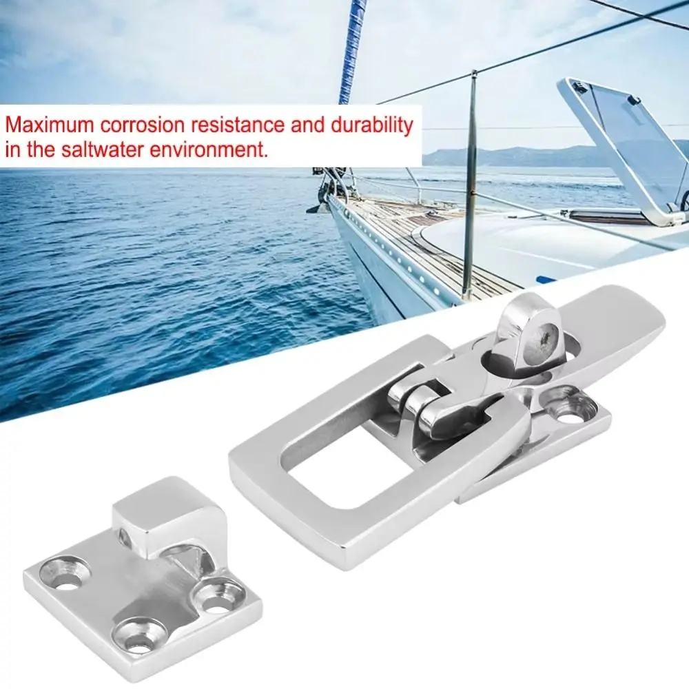 Lockable Door Lock Catch Marine Grade Anti-Rattle Design Anti-Rattle Fastener Silver Finish Hold Down Clamp Marine Boat
Lockable Door Lock Catch Marine Grade Anti-Rattle Design Anti-Rattle Fastener Silver Finish Hold Down Clamp Marine Boat