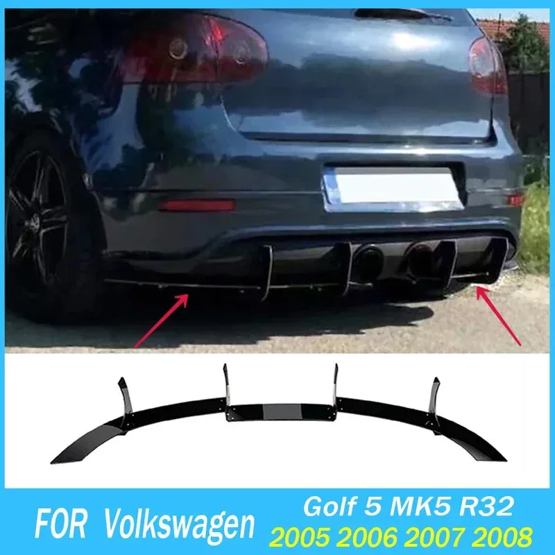 For Volkswagen Golf 5 MK5 R32 2005 2006 2007 2008 Car rear bumper Diffuser Lip Splitters Blade Spoiler Body Kits
For Volkswagen Golf 5 MK5 R32 2005 2006 2007 2008 Car rear bumper Diffuser Lip Splitters Blade Spoiler Body Kits