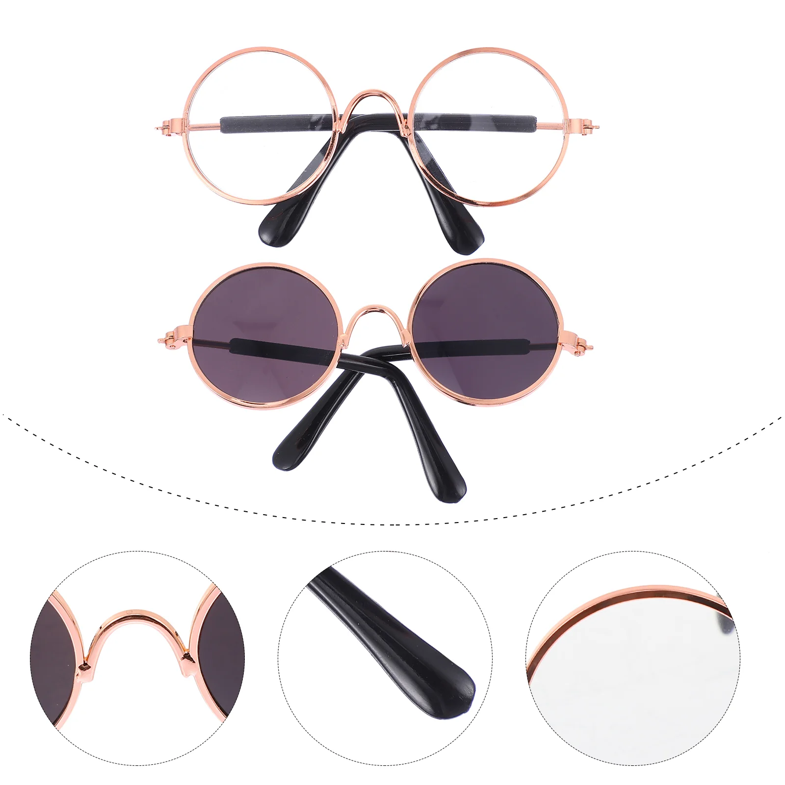 2 Pcs Mini Glasses Simulated Plaything Alloy Dressing Figurines Tiny Sunglasses Round Toy Up Accessories
2 Pcs Mini Glasses Simulated Plaything Alloy Dressing Figurines Tiny Sunglasses Round Toy Up Accessories