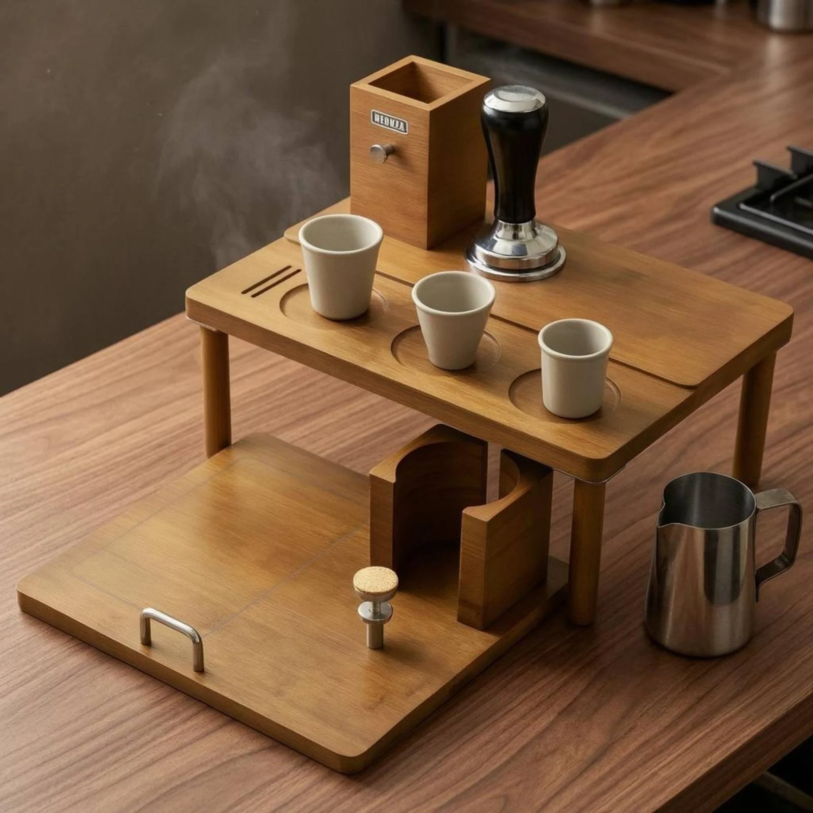 Coffee Tamper Station Adjustable Espresso Tool Stand Portafilter Stand Removable Tamper Holder Wooden
Coffee Tamper Station Adjustable Espresso Tool Stand Portafilter Stand Removable Tamper Holder Wooden