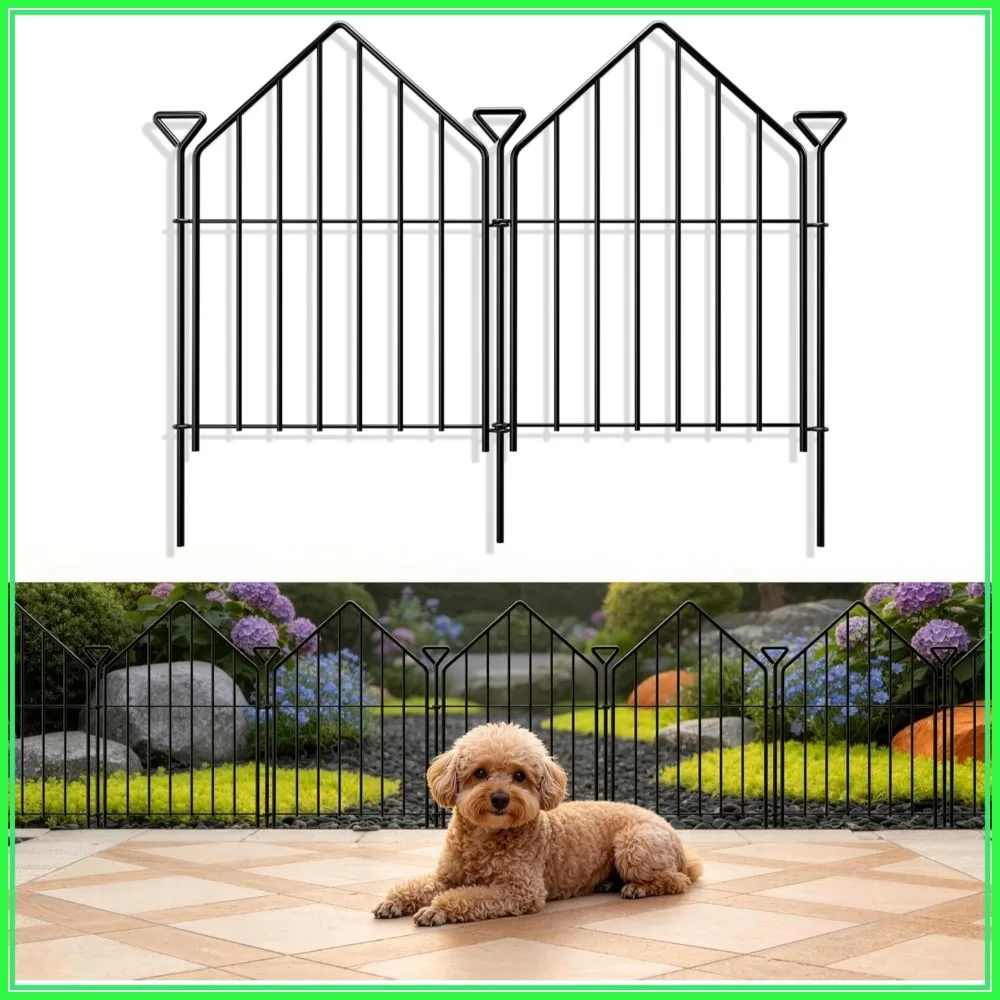 17in x 30ft Metal Garden Fence, 30 Panels Rustproof No Dig Animal Barrier, Roof Shaped Border Edging for Yard Patio
17in x 30ft Metal Garden Fence, 30 Panels Rustproof No Dig Animal Barrier, Roof Shaped Border Edging for Yard Patio