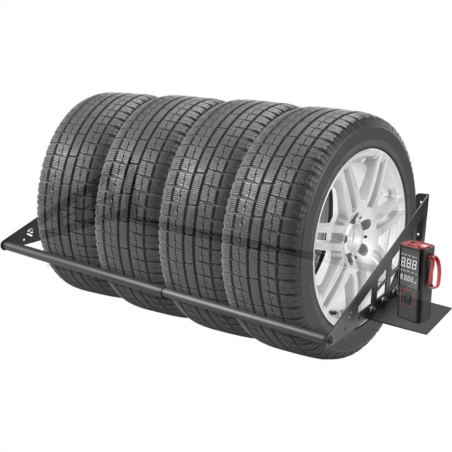Adjustable Wall Mounted Tire Rack, Heavy Duty Steel Tire Storage for Garage, 400 lbs Capacity, Fits 31-56 in Wide, Black
Adjustable Wall Mounted Tire Rack, Heavy Duty Steel Tire Storage for Garage, 400 lbs Capacity, Fits 31-56 in Wide, Black