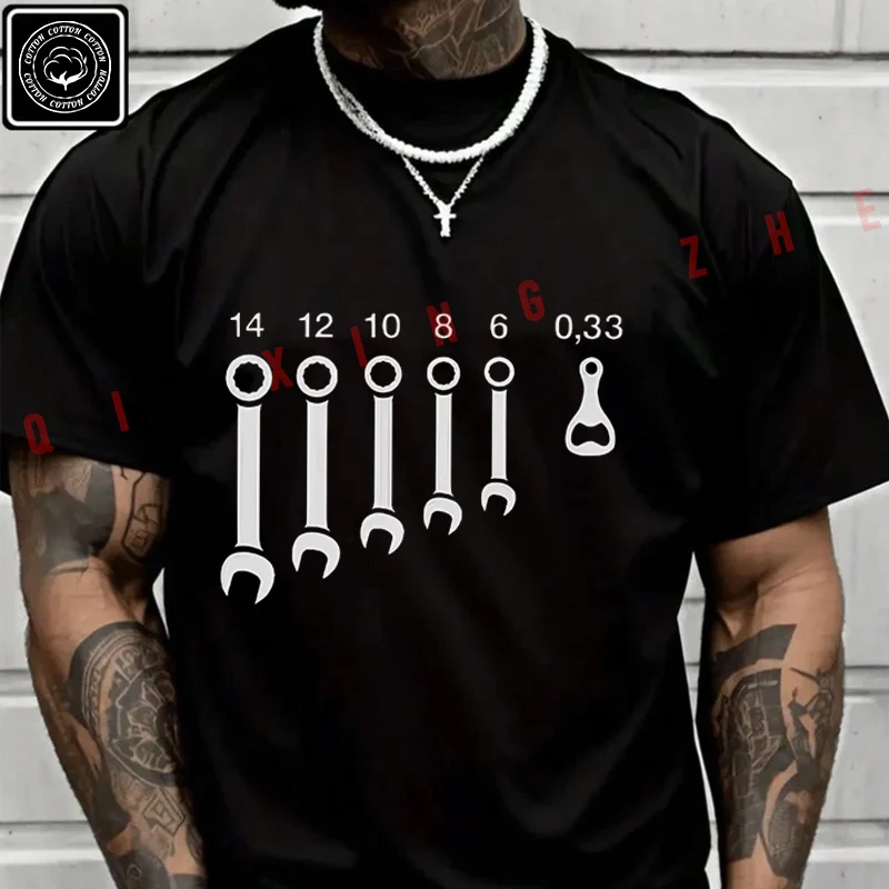 2026 Men T Shirt Wrench Wrenches Beer Bottle Opener Tools Humorous Print Moto T-Shirt Cotton Men‘s Summer Short Sleeve Tops Tee
2026 Men T Shirt Wrench Wrenches Beer Bottle Opener Tools Humorous Print Moto T-Shirt Cotton Men‘s Summer Short Sleeve Tops Tee