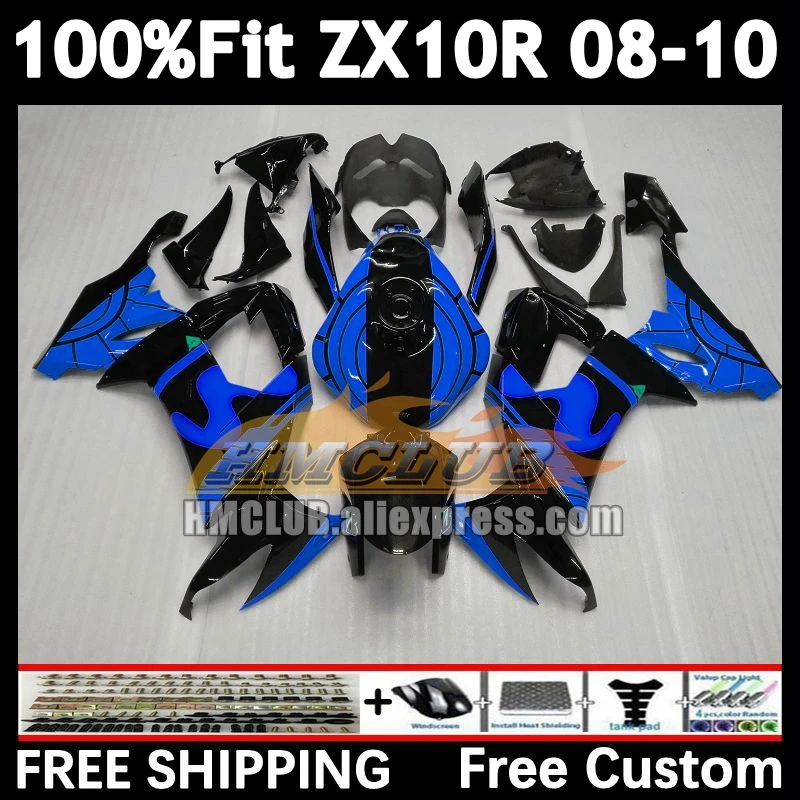 Injection Kit For KAWASAKI NINJA ZX-10R ZX 10R 1000CC 2008 2009 2010 169No.157 blue black ZX1000 ZX 10 R ZX10R 08 09 10 Fairing
Injection Kit For KAWASAKI NINJA ZX-10R ZX 10R 1000CC 2008 2009 2010 169No.157 blue black ZX1000 ZX 10 R ZX10R 08 09 10 Fairing