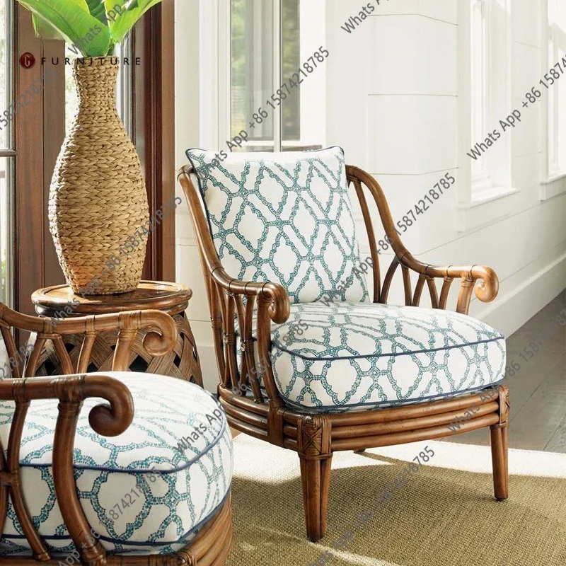N64 American Modern South East Asia Bamboo Rattan Solid Wood Single Sofa Living Room Leisure Garden Rattan Chair Balcony Chair
N64 American Modern South East Asia Bamboo Rattan Solid Wood Single Sofa Living Room Leisure Garden Rattan Chair Balcony Chair