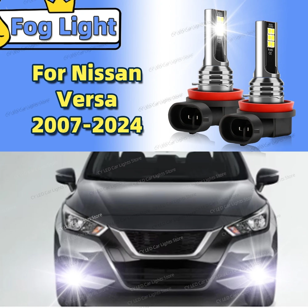 2Pcs LED Car Front Fog Light Canbus Lamps Bulbs Fit For Nissan Versa 2007-2024 2008 2009 2010 2011 2012 2013 2014 Auto Accessory
2Pcs LED Car Front Fog Light Canbus Lamps Bulbs Fit For Nissan Versa 2007-2024 2008 2009 2010 2011 2012 2013 2014 Auto Accessory