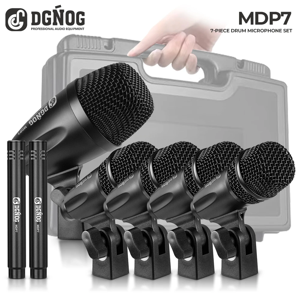 MDP7 Instrument Microphone 7-Piece Wired Drum Mic Kit Dynamic Kick Bass Tom/Snare Cymbals Use For Drums Vocal Band DJ Stage Inst
MDP7 Instrument Microphone 7-Piece Wired Drum Mic Kit Dynamic Kick Bass Tom/Snare Cymbals Use For Drums Vocal Band DJ Stage Inst