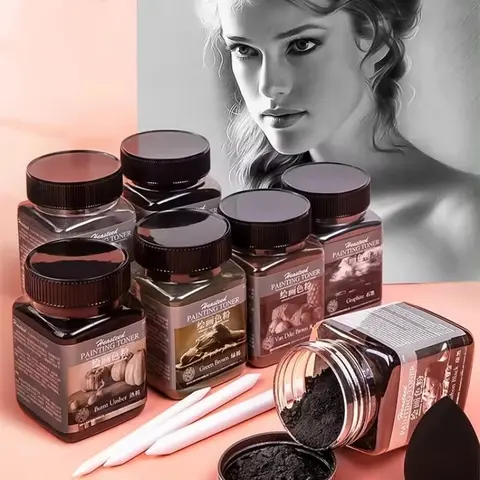 Polvo de carbono Soluble en agua para dibujo de grafiti, pintura de Color gris claro, negro, polvo especial para estudiantes de arte