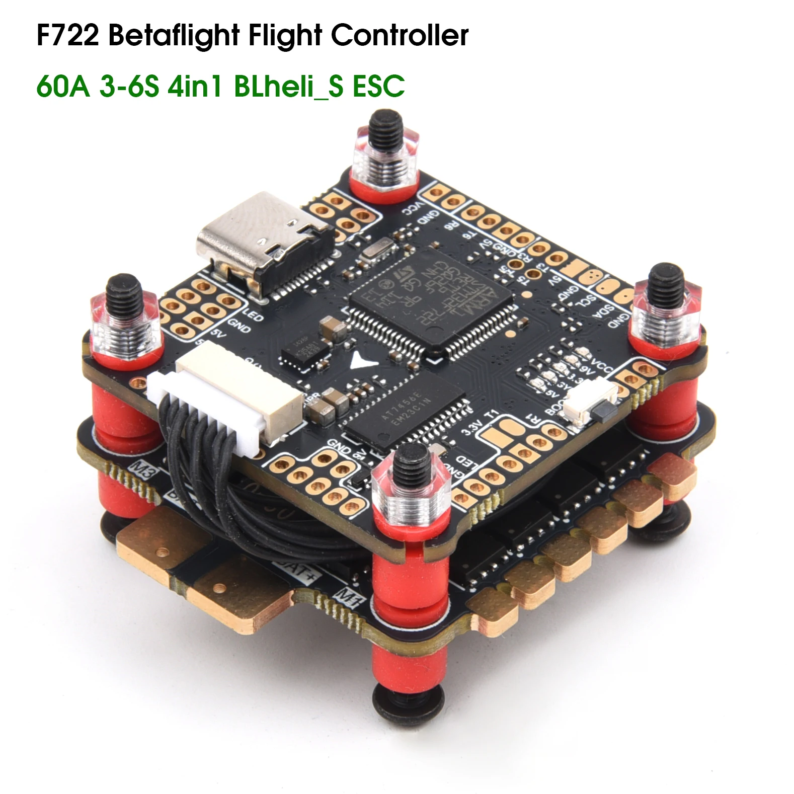 Контроллер полета F722 F7 Betaflight / 60A 3-6S DSHOT300/600 4in1 BLheli_S ESC для моделей Mark4 7 дюймов/10 дюймов FPV Racing Drone RC
Контроллер полета F722 F7 Betaflight / 60A 3-6S DSHOT300/600 4in1 BLheli_S ESC для моделей Mark4 7 дюймов/10 дюймов FPV Racing Drone RC