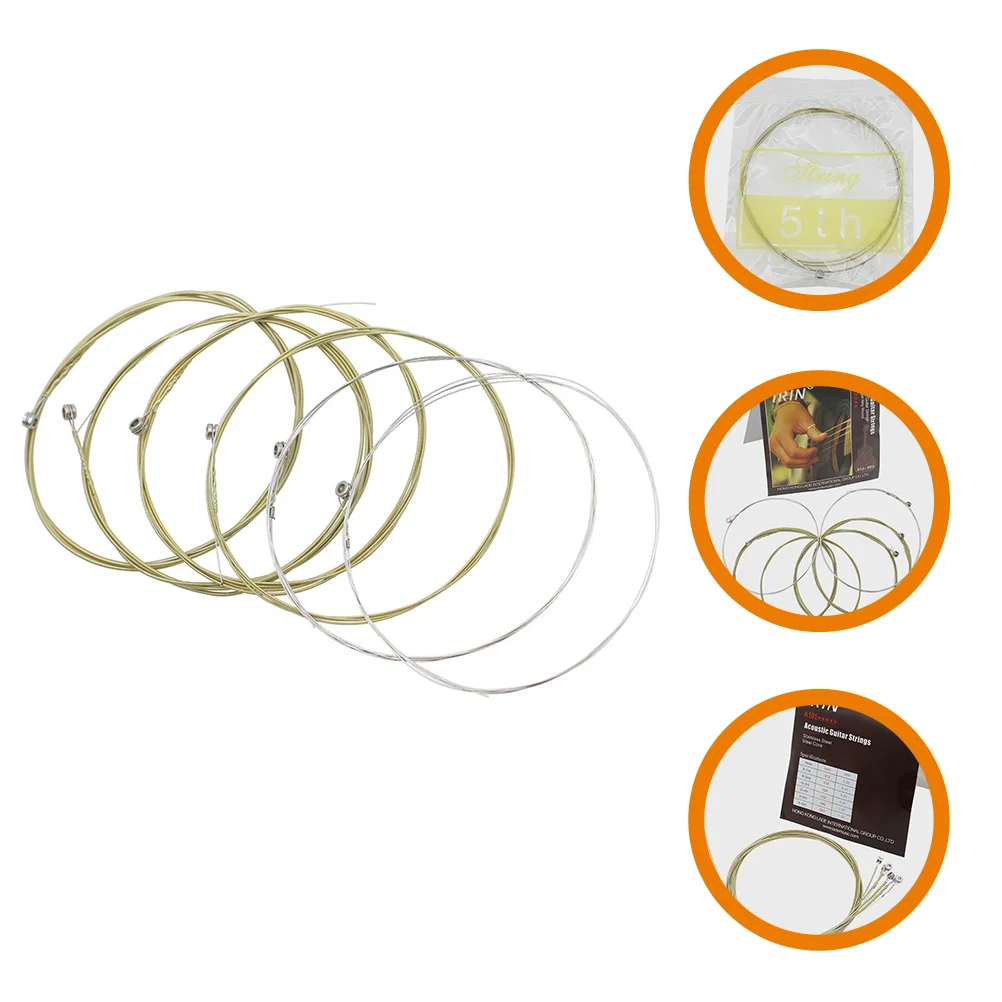 6 Pcs Acoustic Guitar Strings for Professionals Accessories Accessory Single Musical Instruments Parts Stainless Steel
6 Pcs Acoustic Guitar Strings for Professionals Accessories Accessory Single Musical Instruments Parts Stainless Steel