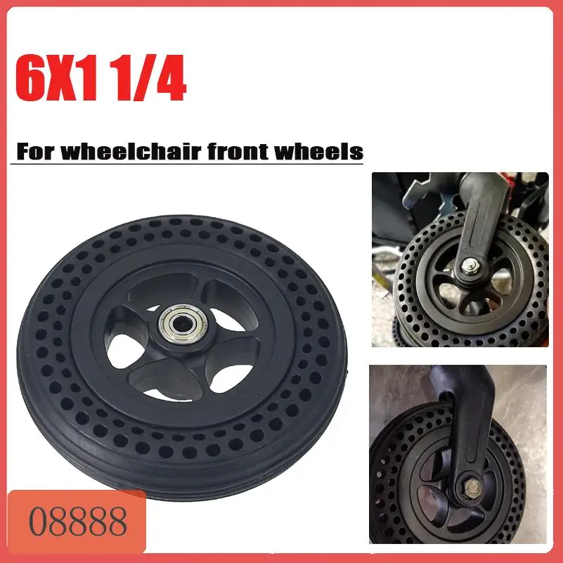 New High Quality Wheelchair Wheel 6x1 1/4 Accessory Front Wheel Non Inflatable 6-inch Wheelchair Front Wheel
New High Quality Wheelchair Wheel 6x1 1/4 Accessory Front Wheel Non Inflatable 6-inch Wheelchair Front Wheel