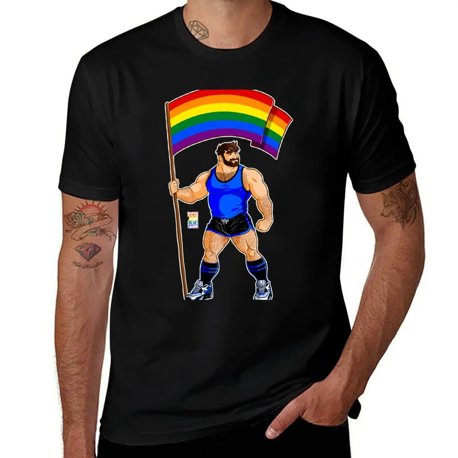 ФЛАГ ADAM LIKES PRIDE - футболка BLUE OUTFIT, футболка с индивидуальным принтом, футболка с аниме 
ФЛАГ ADAM LIKES PRIDE - футболка BLUE OUTFIT, футболка с индивидуальным принтом, футболка с аниме
