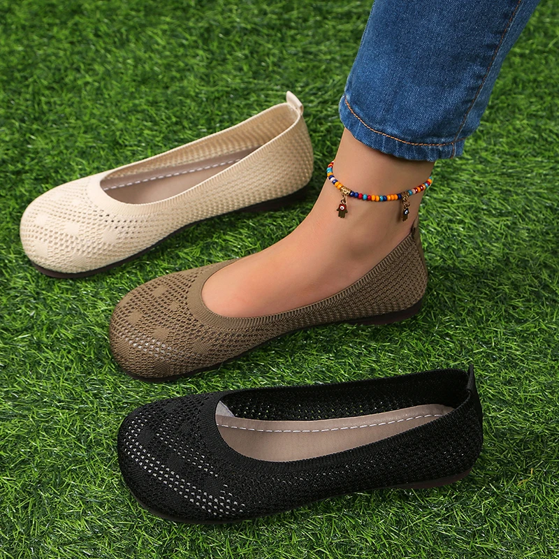 Women Flats Shoes Spring and Autumn 2024 New Outwear Solid Color Shallow Cut Shoes Women's Knitted Comfort Flat Shoes Women
Women Flats Shoes Spring and Autumn 2024 New Outwear Solid Color Shallow Cut Shoes Women's Knitted Comfort Flat Shoes Women