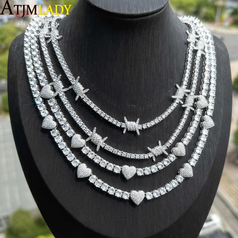 Bling Luxury Micro Pave Zirconia Heart Link Chain Necklace for Men Women Hip Hop Iced Out 5MM CZ Tennis Chain Choker Jewelry
Bling Luxury Micro Pave Zirconia Heart Link Chain Necklace for Men Women Hip Hop Iced Out 5MM CZ Tennis Chain Choker Jewelry