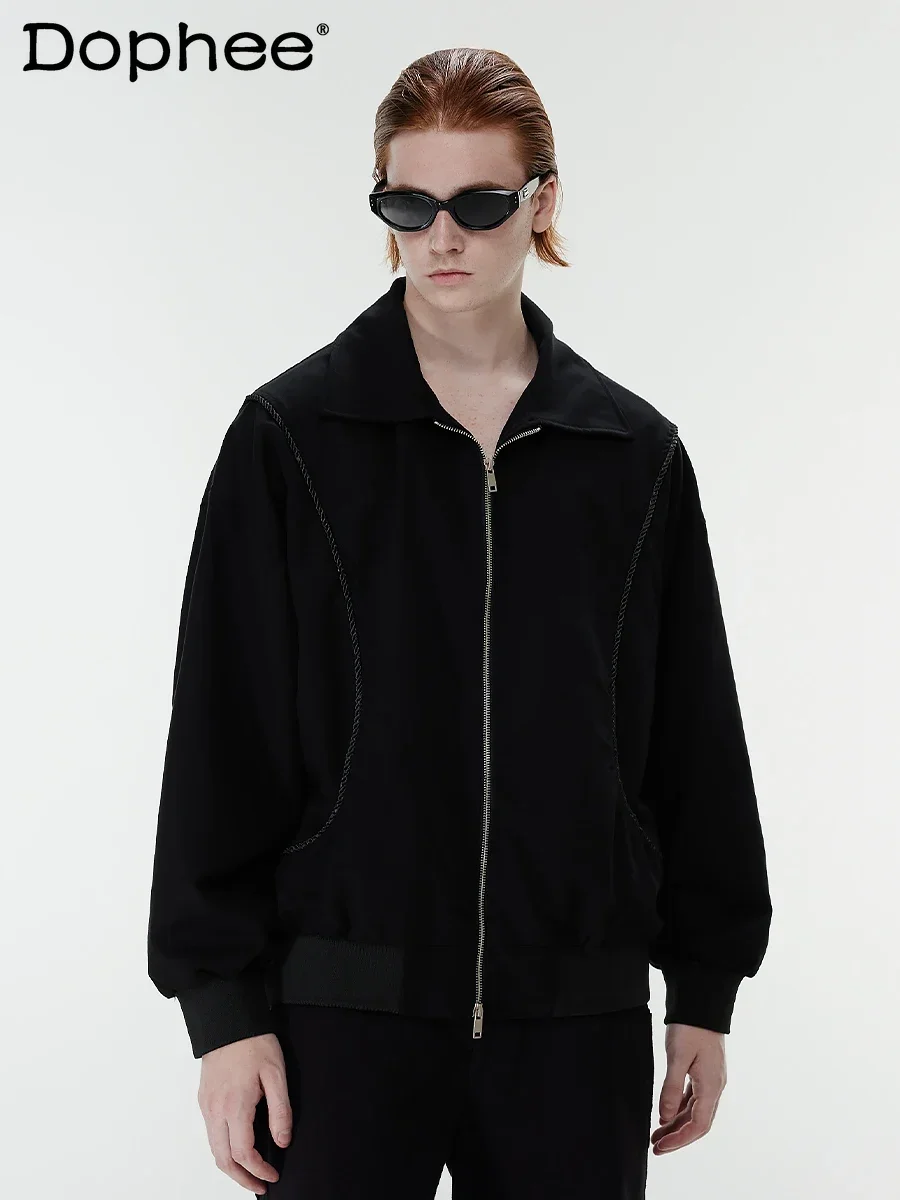 Fashion Lapel Loose Jacket Men's Women's 2024 Autumn Winter New Trendy Male Zipper Design Chic Jackets Casual Long-sleeve Tops
Fashion Lapel Loose Jacket Men's Women's 2024 Autumn Winter New Trendy Male Zipper Design Chic Jackets Casual Long-sleeve Tops