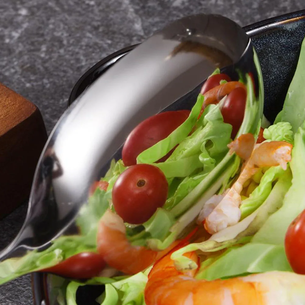 2Pcs Premium Stainless Steel Serving Spoons Perforated Salad Colander Practical Smooth Burr Free Comfortable Handfeel
2Pcs Premium Stainless Steel Serving Spoons Perforated Salad Colander Practical Smooth Burr Free Comfortable Handfeel