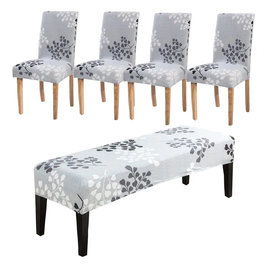 Чехлы на стулья для столовой, набор из 4 чехлов с скамейкой, чехлы на стулья, чехлы на обеденные стулья, мягкие чехлы для скамейки
Чехлы на стулья для столовой, набор из 4 чехлов с скамейкой, чехлы на стулья, чехлы на обеденные стулья, мягкие чехлы для скамейки