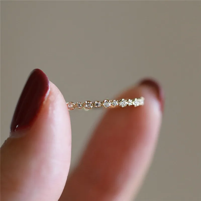 925 Sterling Silver Plated 14k Gold Korean Style Exquisite Geometric Zircon Ring Women Sweet Anniversary Gift Jewelry
925 Sterling Silver Plated 14k Gold Korean Style Exquisite Geometric Zircon Ring Women Sweet Anniversary Gift Jewelry