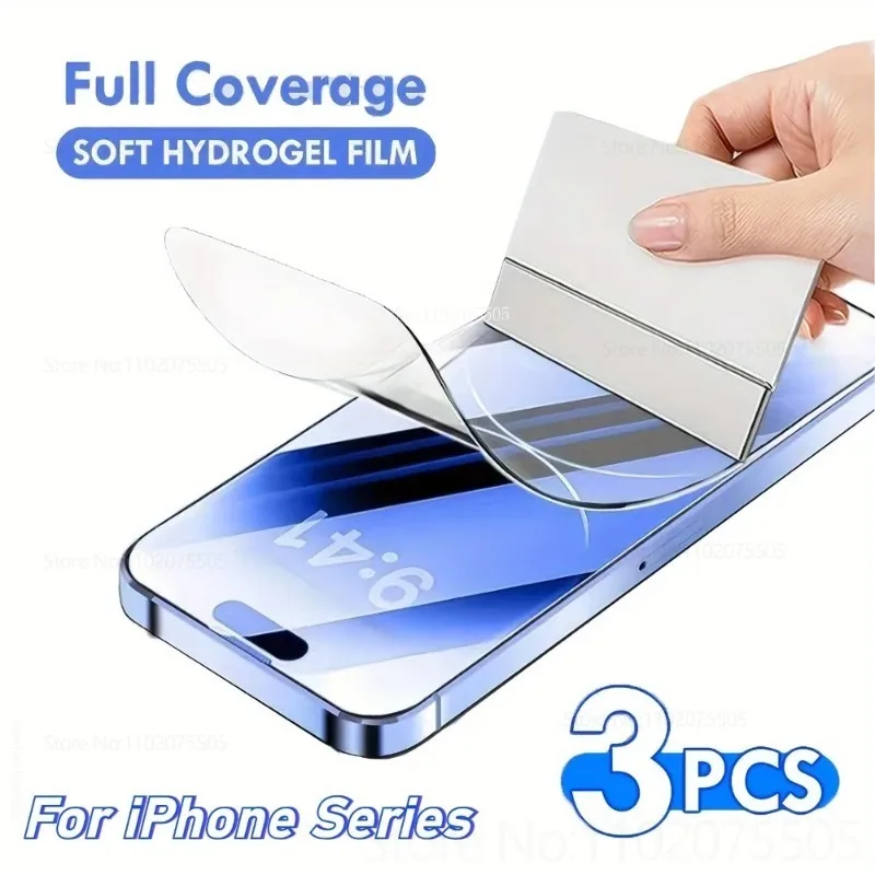 3Pcs HD Screen Hydrogel Film for IPhone 17 17 Promax 15 14 13 Promax 15 Plus 16E Soft Screen Protector Film 16 Promax 12Mini 11
3Pcs HD Screen Hydrogel Film for IPhone 17 17 Promax 15 14 13 Promax 15 Plus 16E Soft Screen Protector Film 16 Promax 12Mini 11