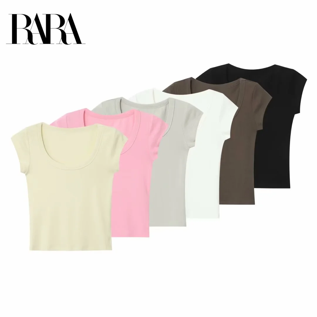 RARA2025 New Summer Simple Round Neck Short Sleeve Basic Casual Slim Fit All-match Short T-shirt Women's Clothing
RARA2025 New Summer Simple Round Neck Short Sleeve Basic Casual Slim Fit All-match Short T-shirt Women's Clothing