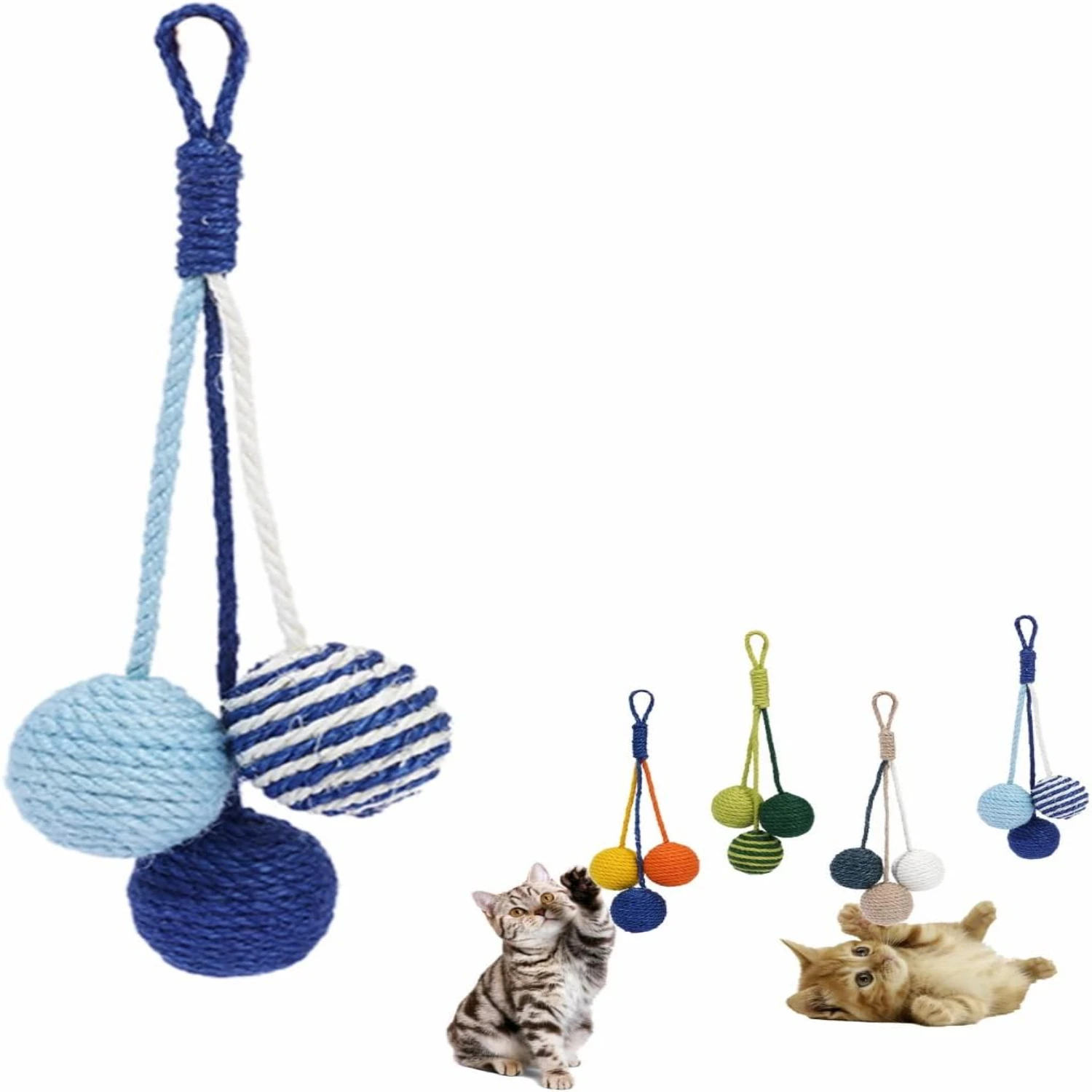 Vibrant Blue Eco-Friendly Interactive Handmade Sisal Cat Rope Ball Toy - Colorful Durable Fun Indoor Toy - Keep Your Feline Ente
Vibrant Blue Eco-Friendly Interactive Handmade Sisal Cat Rope Ball Toy - Colorful Durable Fun Indoor Toy - Keep Your Feline Ente
