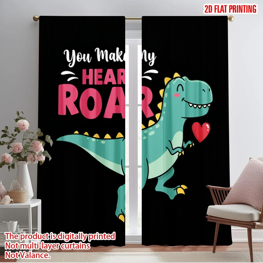 2pcs 2D flat printing Curtains Roar Heart Dinosaur Valentine Polyester Without Electricity 0 for Indoor Celebrations Studio
2pcs 2D flat printing Curtains Roar Heart Dinosaur Valentine Polyester Without Electricity 0 for Indoor Celebrations Studio