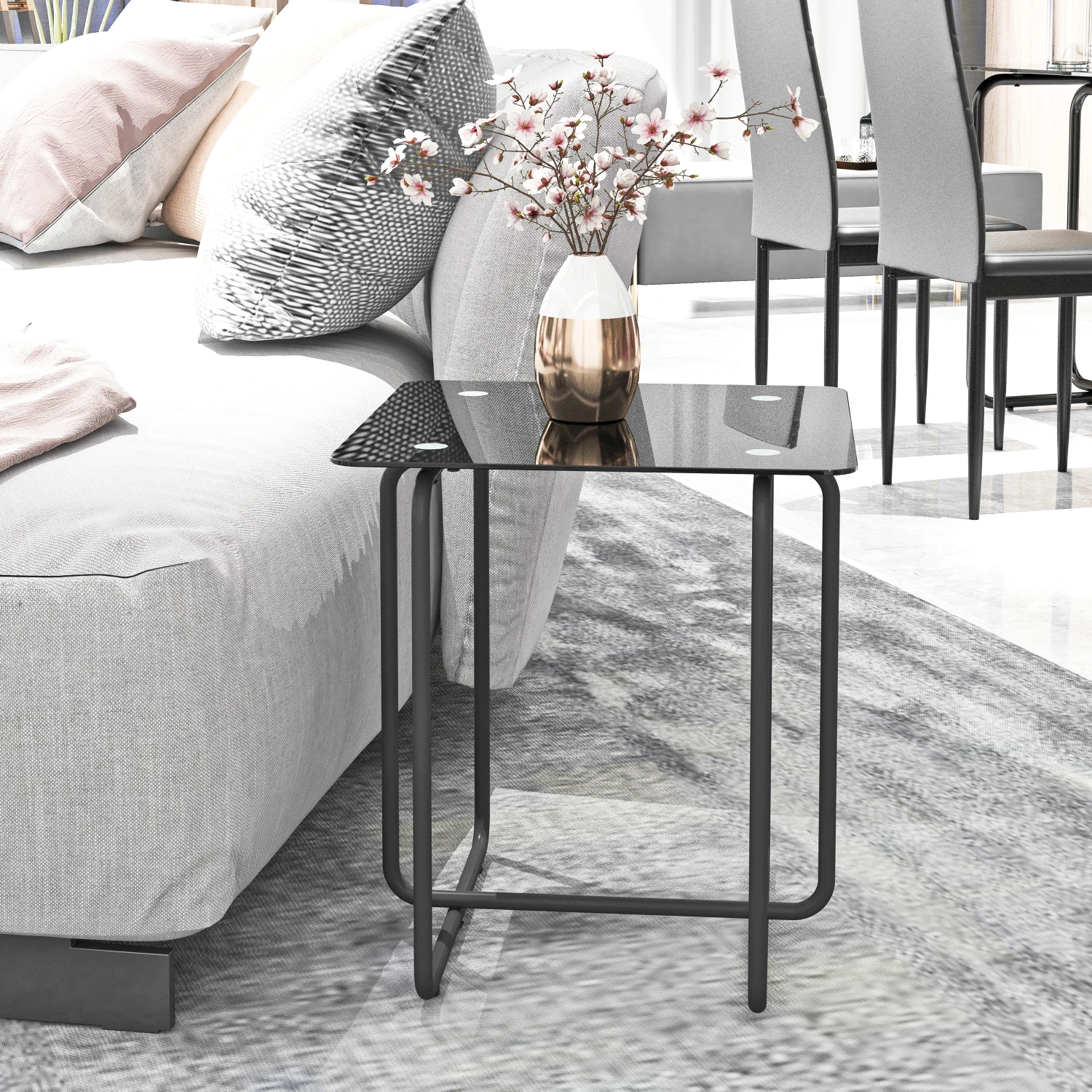 Modern Tempered Glass Coffee Table End Table Side Table for Living Room,bedroom, Black
Modern Tempered Glass Coffee Table End Table Side Table for Living Room,bedroom, Black