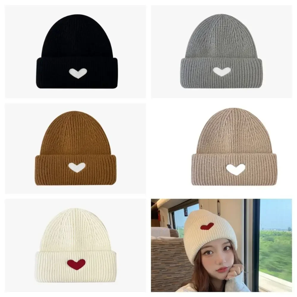 Winter Woolen Love Skullies Beanies Solid Color Embroidery Heart Knitted Hat Skull Cap Elastic Women
Winter Woolen Love Skullies Beanies Solid Color Embroidery Heart Knitted Hat Skull Cap Elastic Women