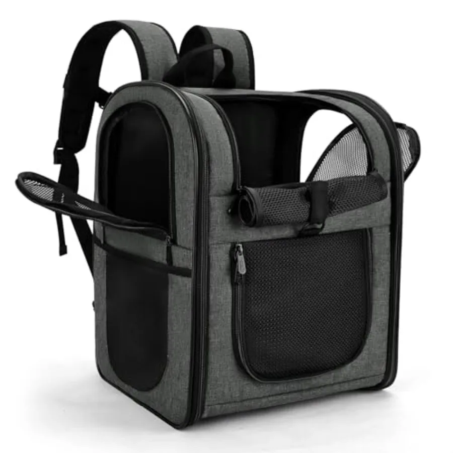 Pet Carrier Backpack for 4-18lb Cats and Dogs, Puppies, Safety Features and Cushion Back Support for Travel, Hiking, Outdoor Us
Pet Carrier Backpack for 4-18lb Cats and Dogs, Puppies, Safety Features and Cushion Back Support for Travel, Hiking, Outdoor Us