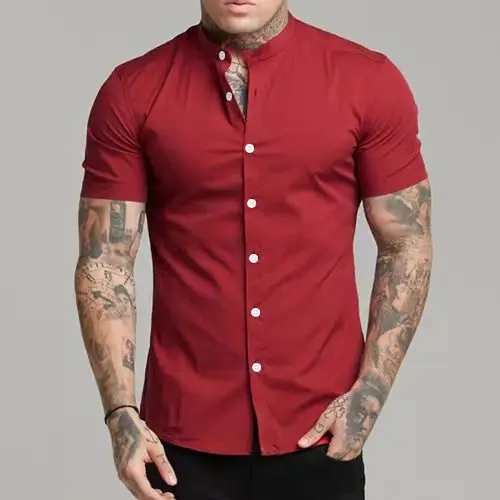 New Men's Pure Color Stand Collar Short Sleeve Casual Shirt Stylish Versatile British Style Polyester Fiber Integrated V...
New Men's Pure Color Stand Collar Short Sleeve Casual Shirt Stylish Versatile British Style Polyester Fiber Integrated V...